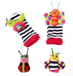 Wholesale Adjustable Kids Plush Toys Wrist Ring Bell Puzzle Toy Socks from china suppliers