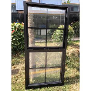 Wholesale Black Sash Hung Single Pane Vinyl Windows 58mm Aluminum Alloy from china suppliers