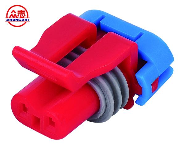 Red 2 Pin Waterproof Auto Wire Connectors / Water Resistant Electrical