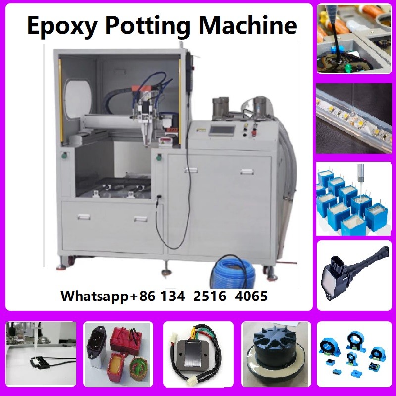 3 axis 2K AB glue two component epoxy mixer dispenser for relay and inductor potting and encapsulation
