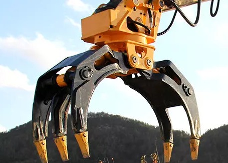 Q355B High-Quality 47'' Excavator Hydraulic Ratating Grapple Customizable Color Customizable Design.