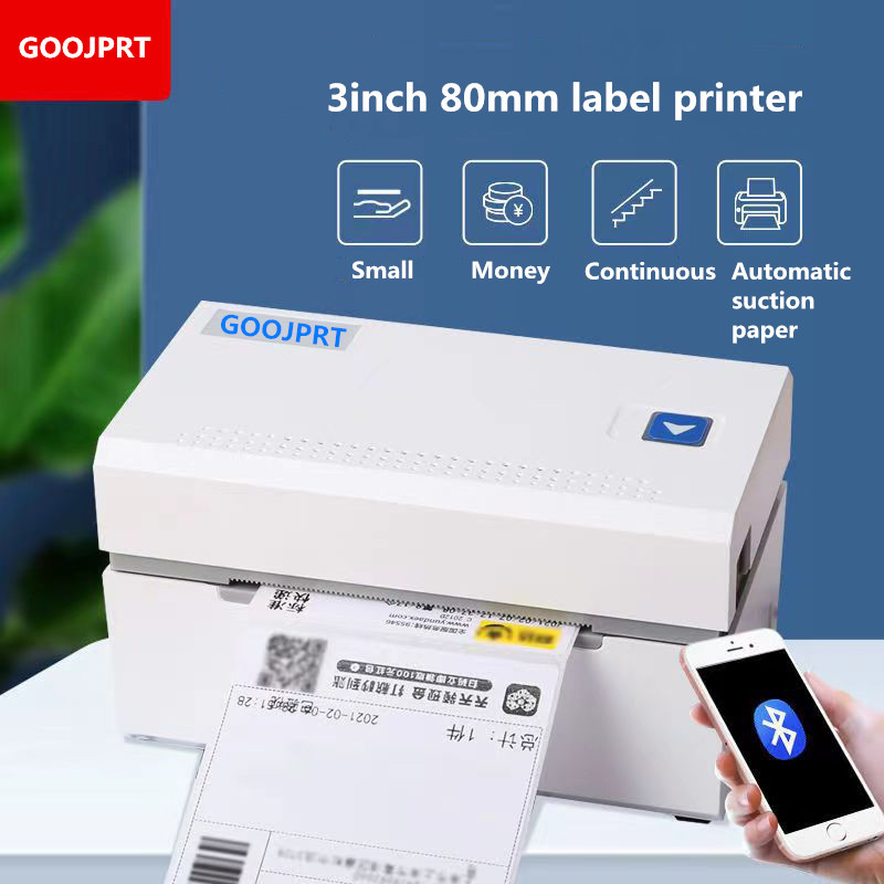 Label Express Waybill Product Price Sticker USB Bluetooth 3 Inch Thermal Barcode Printer For MAC OS Windows Android IOS