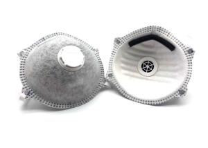 Wholesale FFP2 Valved Activated Carbon Pollution Mask Conical Shape With Adjustable Nosepiece from china suppliers