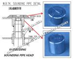 STAINLESS STEEL 316L SOUNDING PIPE HEAD A50 CB/T3778-1999 FOR MARINE STEEL DECK
