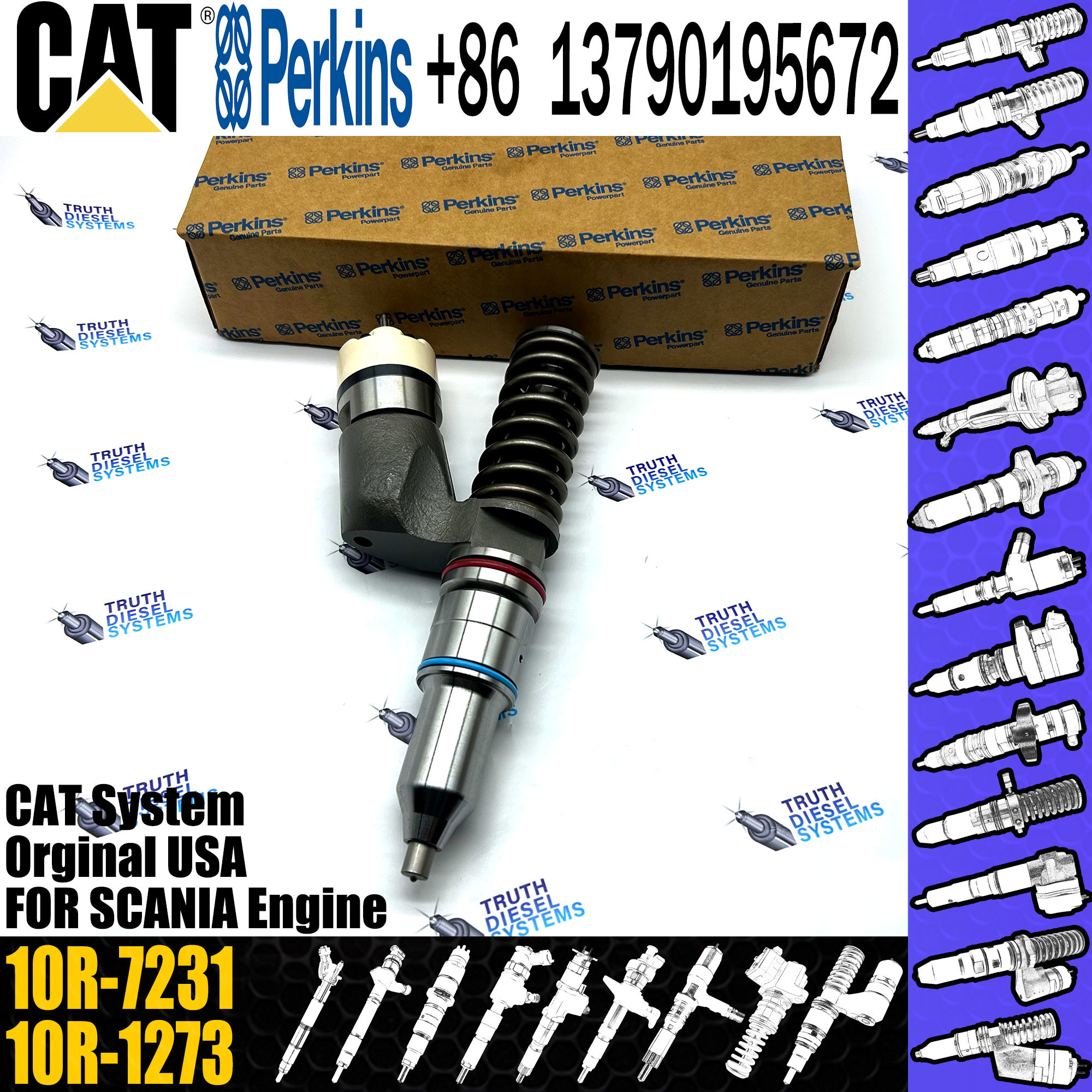Cat Engine Diesel Injector 20R-2284 10R-2772 10R-7231 For Caterpillar C-15 C15 C18 Fuel Injector