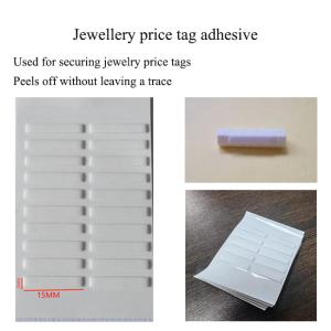 Wholesale 15*2mm per 20 pieces per sheet Acrylic double-sided tape Used for securing jewelry price cubes from china suppliers