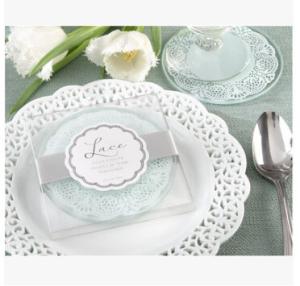 Wholesale New creative promotion gift product wedding gift glass coaster cup cushion from china suppliers