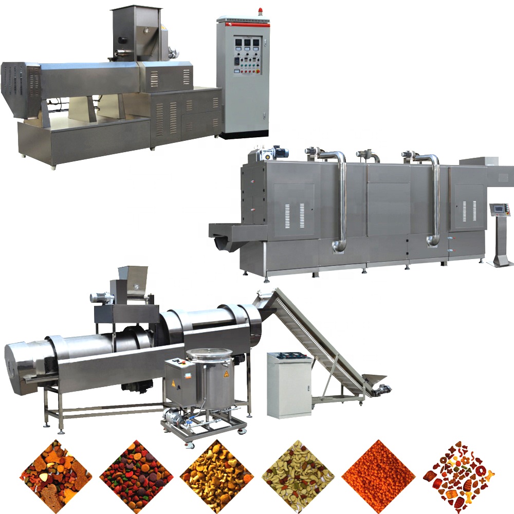Twin Screw Extruder Automatic Pet Food Production Line Dog Food Making Machine