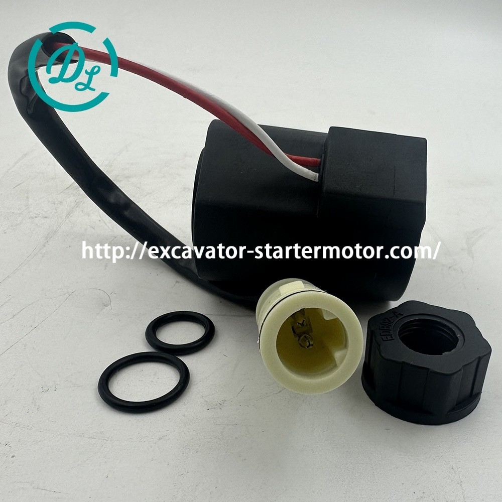 24V Solenoid Valve Coil EC210B 14550884 14527267 Excavator Spare Parts