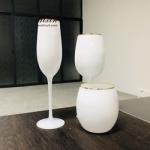 ZT-G004 new wedding tableware favors white colored water wine champagne glass