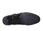 Italian Black Double Buckle Monk Strap Shoes Handmade Flats Real Leather Dress