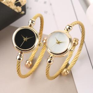 Wholesale Nonwaterproof Quartz Watch Women'S Gold Bracelet Watch 4mm Band Width from china suppliers