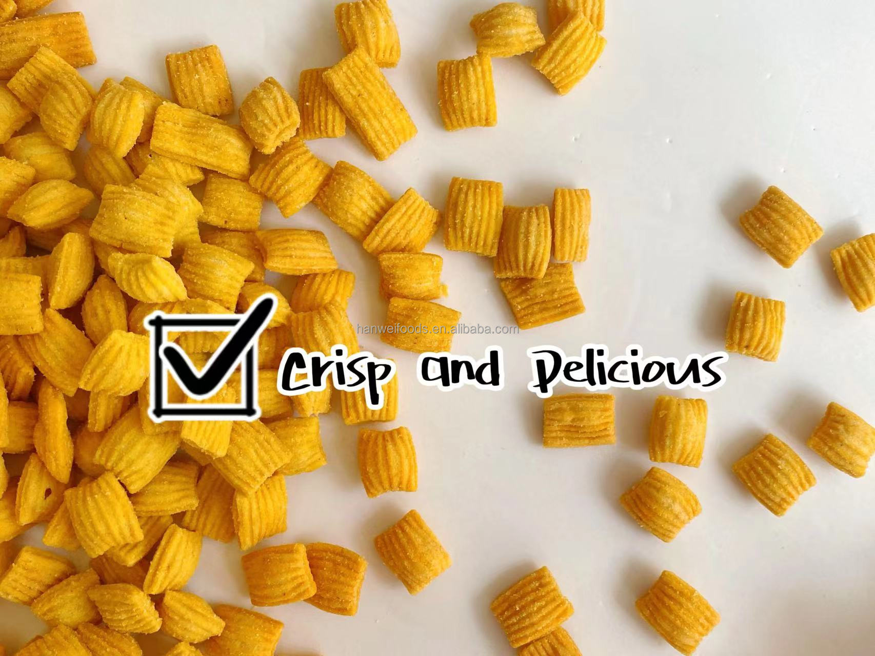 Pillow Shaped Fried Rice Crackers Nostalgic Puffed Spicy Shrimp Chips