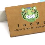 Brown Leather Patches For Clothes Printed With Color Tiger Head Logo 7cm×5cm