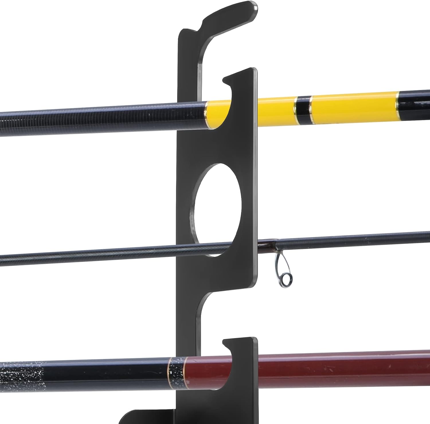 Fishing Rod Holders Metal Bracket Wall Mount Bracket for 12 Rods Wall Ceiling Rod Rack