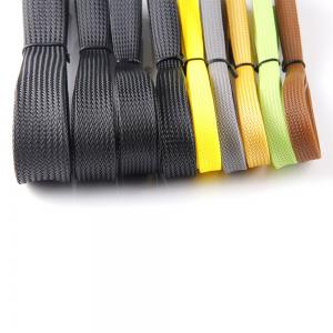 China ROHS Cotton PP PET Expandable Braided Sleeving Flame Resistant on sale