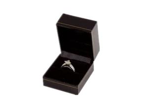 Wholesale Luxury Printed Paper Ring Holder Box , Square Jewelry Storage Box Eco - Friendly from china suppliers