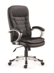 Wholesale High Back Black Leather China Office Chair with Double Cushion from china suppliers