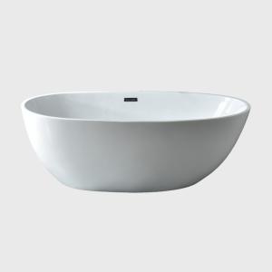 Wholesale Free Standing White Acrylic Freestanding Soaking Bathtub ISO Certified Solid Surface Composite Stone Resin Indoor Bathroom Use from china suppliers