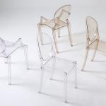 Clear Dining Chairs Crystal Transparent Seat, Modern Dining Chairs, Side Chairs