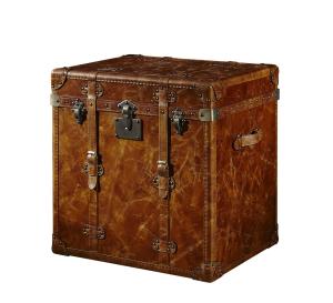 Wholesale Brown Leather Storage Trunk Plywood Frame 0.275CBM Volume Without Drawers Storage from china suppliers