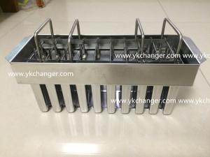 China Freezer channel brine popsicle mold salt water mold tray stainless steel with stick holder on sale