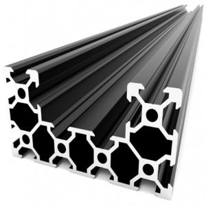 Wholesale v slot aluminium 4080 C beam v slot linear rail Black Industry Extruded Aluminium Frame from china suppliers