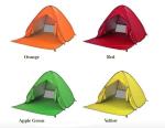 Polyester 190T Sun Shelter Pop Up Tent Shade For Beach Front W Door Curtain