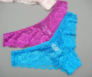 Wholesale Colorful Sexy transparent thong from china suppliers