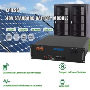 Wholesale 51.2V 5.12KWh Rack Mount Lithium Battery High Performance 6000 Cycle 38KG from china suppliers