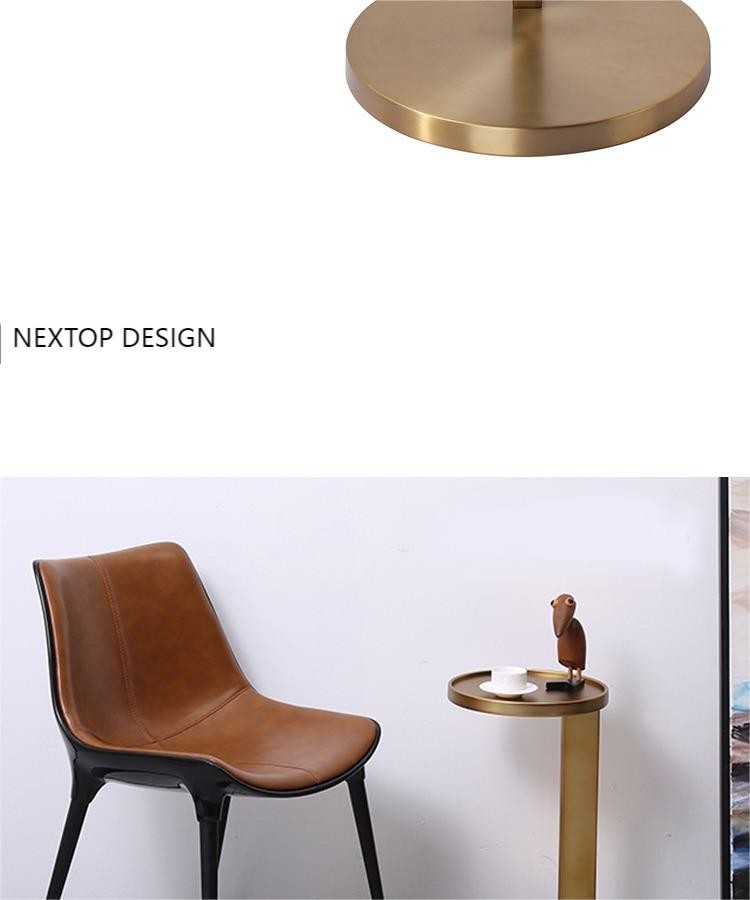 Hotel Golden Metal Side Table Modern High End Interior Furniture Customisation