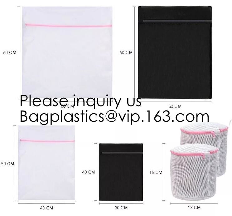 Bra Fine Mesh Wash Bag for Underwear, Lingerie, Bra, Pantyhose, Socks, Use YKK Zipper, Have Hanger Loops, Small Openings