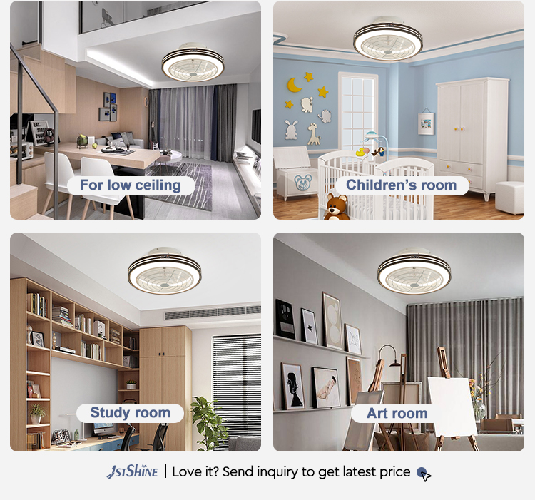 110-240V/50Hz-60Hz Home Office 1stshine LED Ceiling Fan with 6 Speeds Remote Control