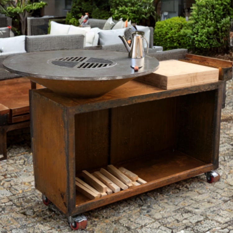 outdoor steel large bbq grill