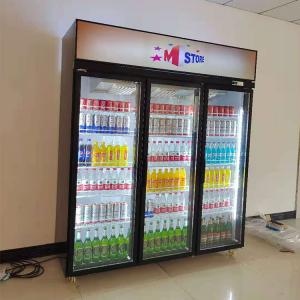 Wholesale 1500L Vertical Commercial Beverage Refrigerator Three Glass Door from china suppliers