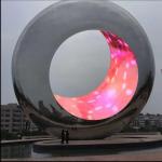 Outdoor Large metal round stainless steel sculpture project,Stainless steel