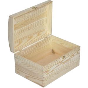 China Wooden Keepsake Box Treasure Chest Memory Storage Trunk Wood Gift Art Craft for Valuables, Toys & Tools Storage Box on sale