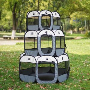 Wholesale Oxford 91cm Dog Playpen Fence 58cm Heavy Duty Metal Playpen from china suppliers