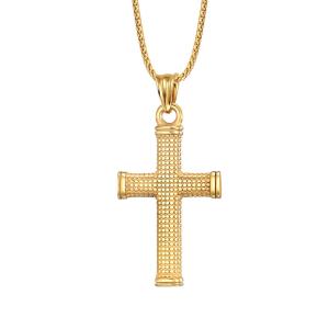 Wholesale Cross Necklace for Men Vintage Gold Cross Pendant Mens Cross Necklace Christian Jewelry Religious Gifts from china suppliers