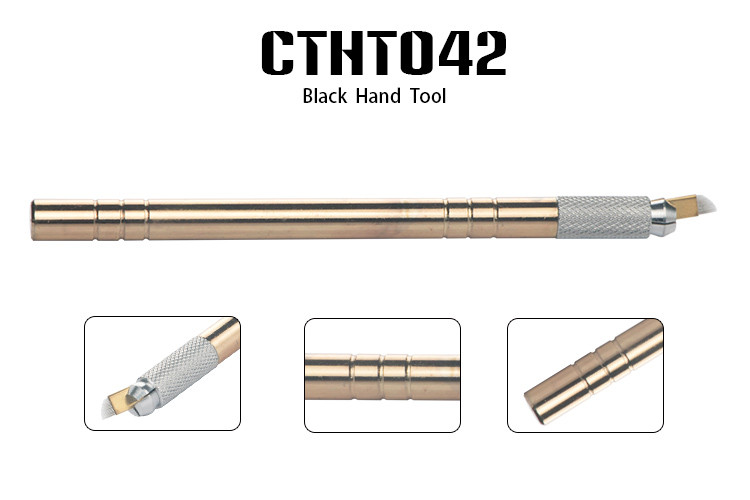 Gold Hand Manual Tattoo Pen Eyebrow Lips Eyeliner Microblading Pen