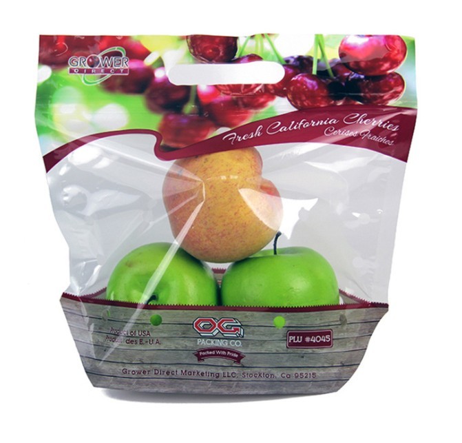 Printing Grapes packing bag with bottom and zipper/Laminated bag for grapes packing/Plastic grapes OPP bag