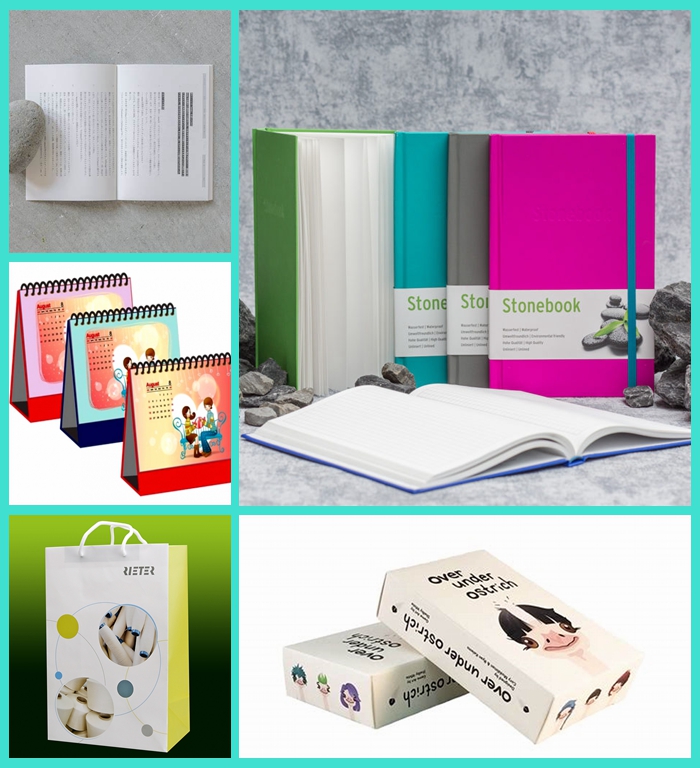 100um Durable Mineral Stone Paper For Bookmark Offset Printing 19 x 40inch