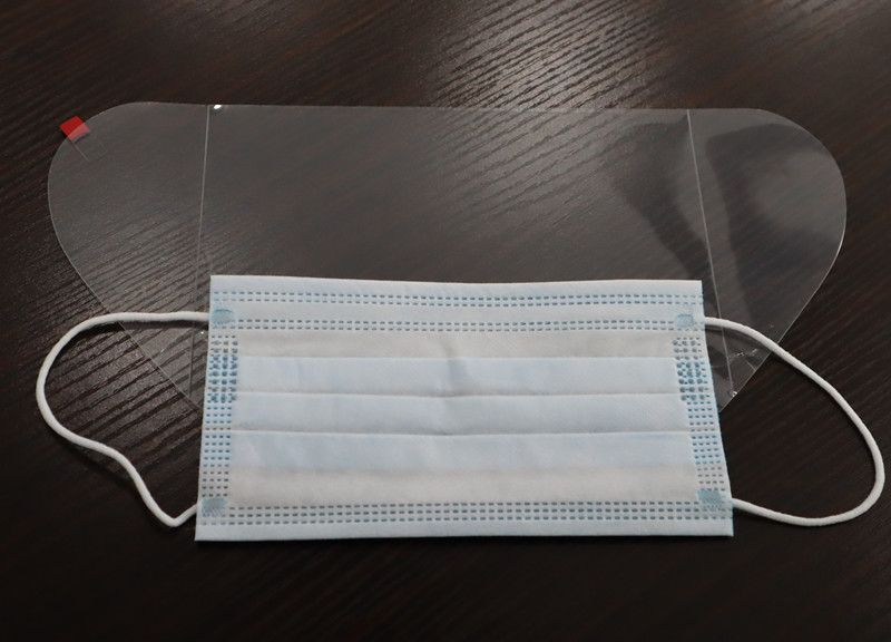 SJ personal protective equipment protection medical mask face shield 3 ply disposable surgical face mask with shield
