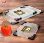 All-Season Placemat Function Kitchen Glass Cutting Board with 4Pcs Corners