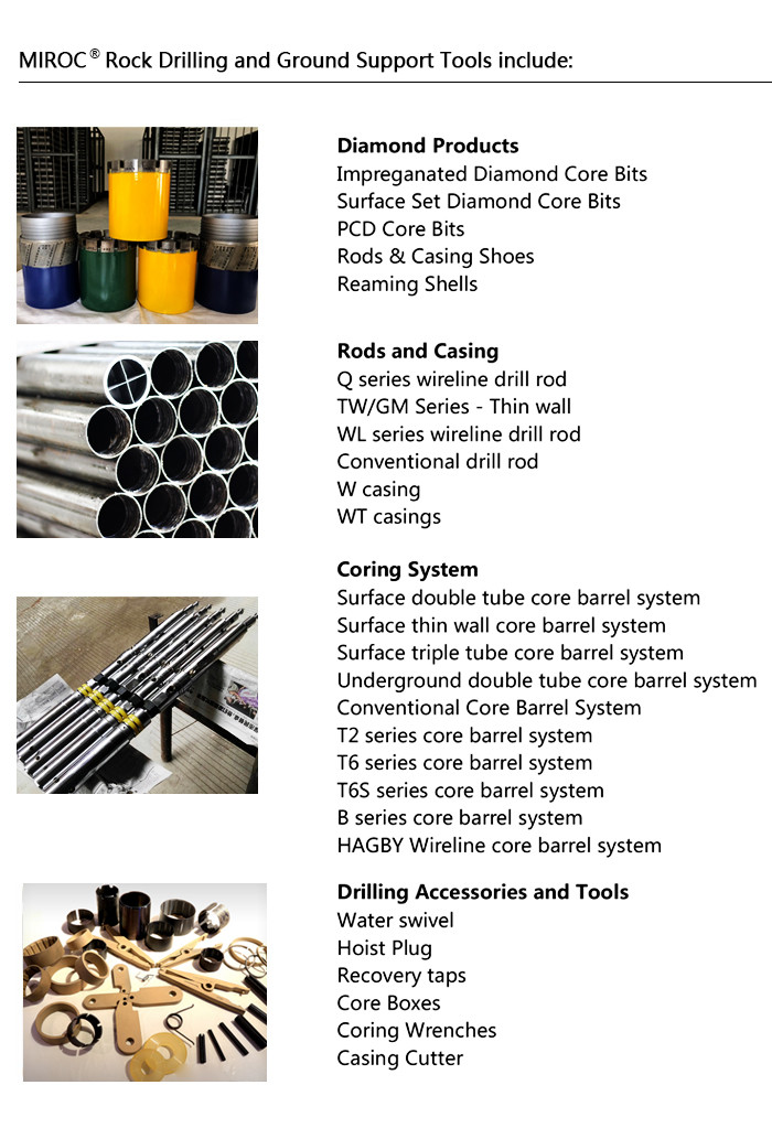 Geological Industry Core Drilling Tools Wireline Core Drilling 3m Long Drill Life