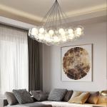 Nordic Clear Glass Ball Chandelier Restaurant Living Room Kid Room Chandelier 28
