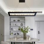 Square Vintage Lamps Crystal Pendant Light Hanging Fixture