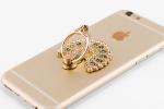 2017 Gifts Cute Universal Metal 360 degrees rotation peacock metal diamond