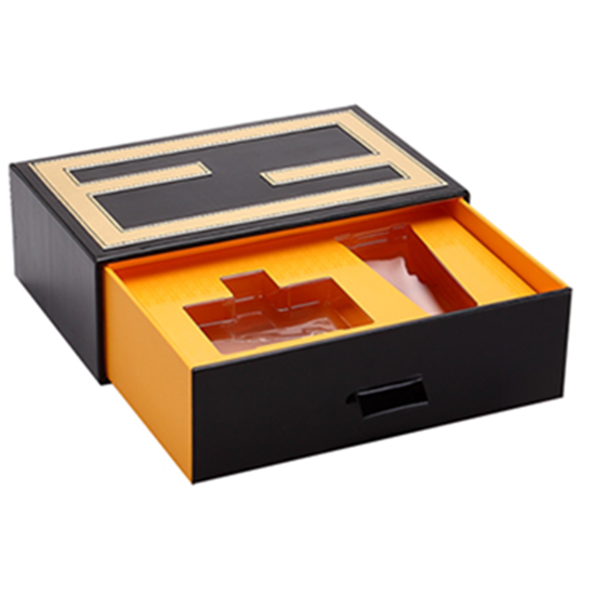 Suntan Cream Cosmetic Gift Box Packaging Two Piece Leather Gift Box