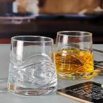Inlaid Arc Design Handmade Whiskey Glass